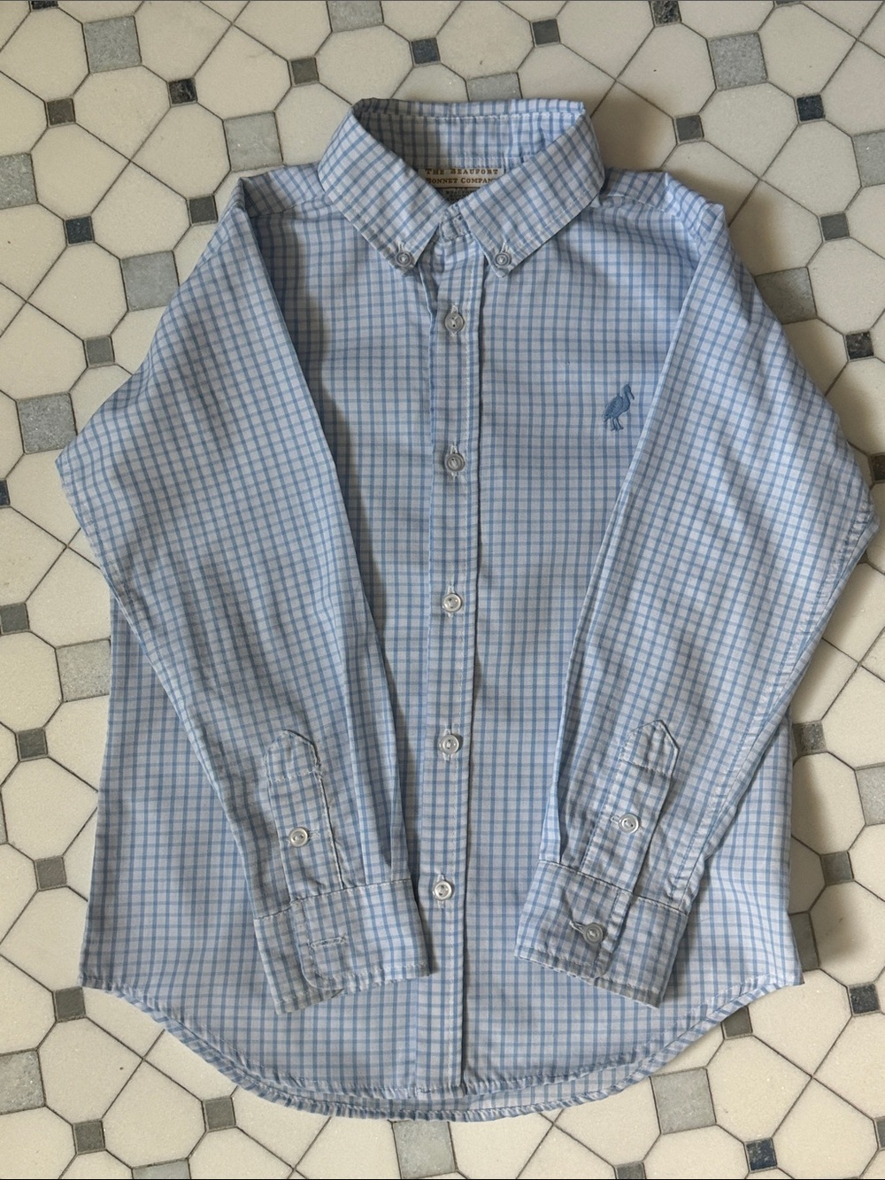 TBBC Dean’s List Dress shirt in light blue windowpane